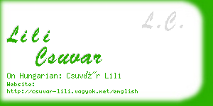 lili csuvar business card